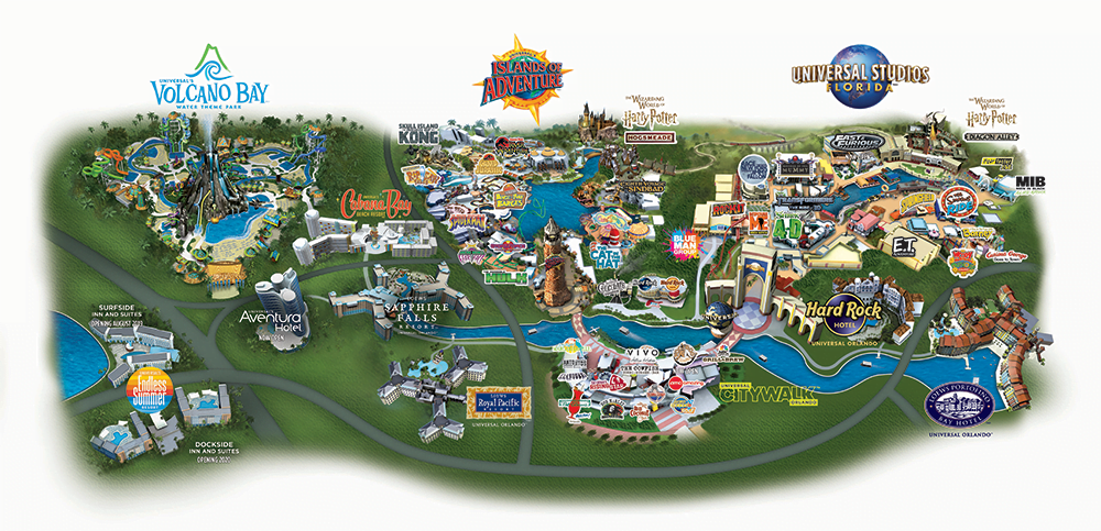 Mapa Universal Orlando Resort