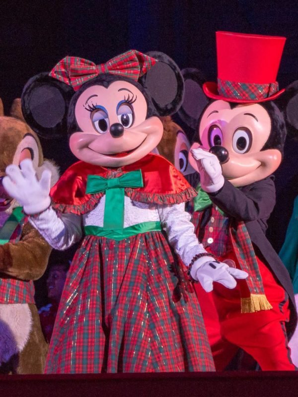 Minie e Mickey no Natal do Magic Kingdom