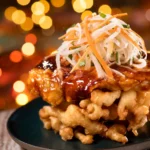 Frango picante no mini Waffle